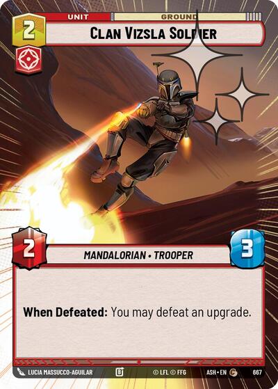 Clan Vizsla Soldier - 667 - Common (Hyperspace Foil) - Ashes of the Empire