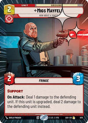 Migs Mayfeld - How About a Toast? - 670 - Rare (Hyperspace Foil) - Ashes of the Empire