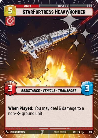 StarFortress Heavy Bomber - 676 - Common (Hyperspace Foil) - Ashes of the Empire