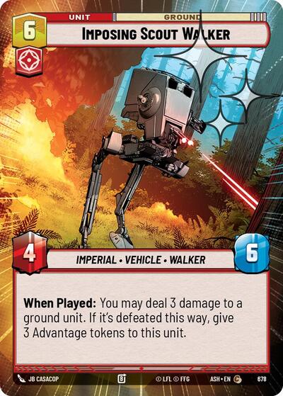 Imposing Scout Walker - 678 - Common (Hyperspace Foil) - Ashes of the Empire