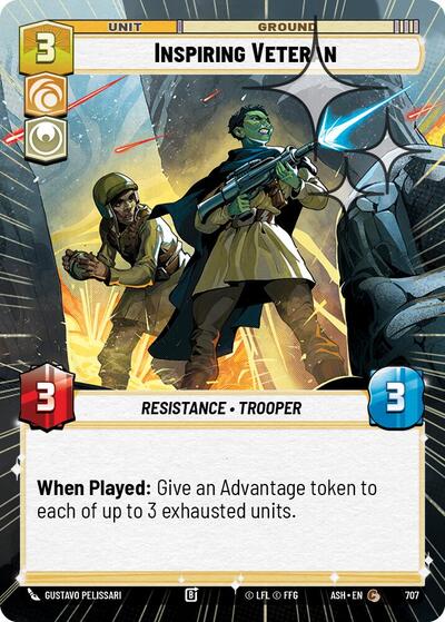 Inspiring Veteran - 707 - Common (Hyperspace Foil) - Ashes of the Empire