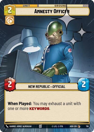 Amnesty Officer - 716 - Common (Hyperspace Foil) - Ashes of the Empire