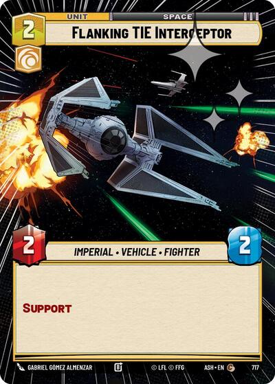Flanking TIE Interceptor - 717 - Common (Hyperspace Foil) - Ashes of the Empire