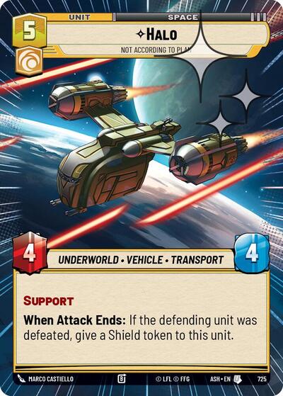 Halo - Not According to Plan - 725 - Uncommon (Hyperspace Foil) - Ashes of the Empire