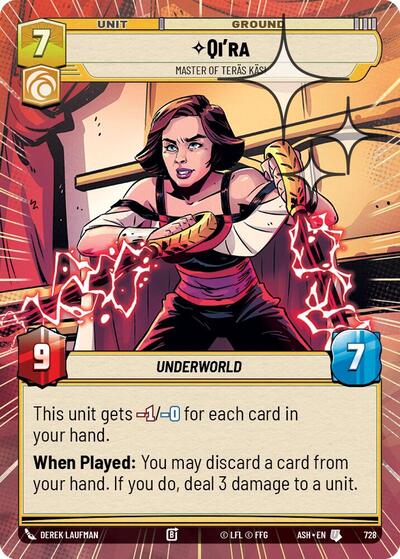 Qi'ra - Master of Teras Kasi - 728 - Uncommon (Hyperspace Foil) - Ashes of the Empire
