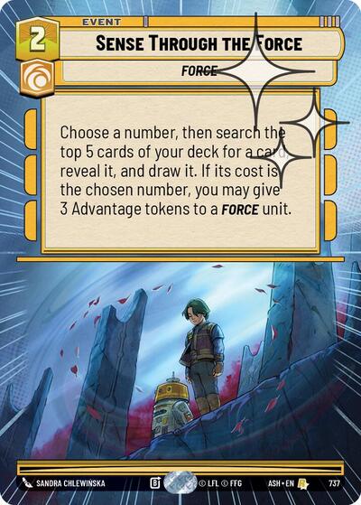 Sense Through the Force - 737 - Rare (Hyperspace Foil) - Ashes of the Empire