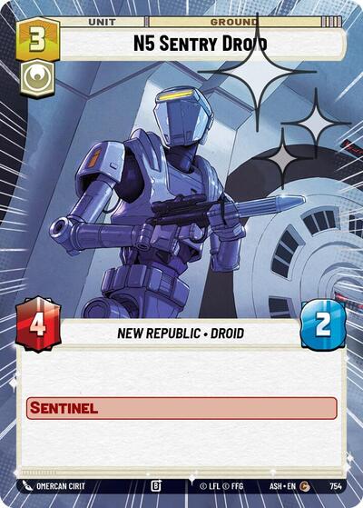 N5 Sentry Droid - 754 - Common (Hyperspace Foil) - Ashes of the Empire