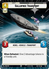 Gallofree Transport - 756 - Common (Hyperspace Foil) - Ashes of the Empire