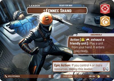 Fennec Shand - Ready for War - 768 - Rare (Showcase) - Ashes of the Empire