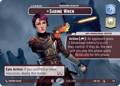 Sabine Wren - Bargaining on Belief - 772 - Common (Showcase) - Ashes of the Empire