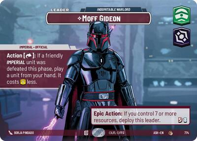Moff Gideon - Indomitable Warlord - 774 - Common (Showcase) - Ashes of the Empire