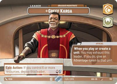 Greef Karga - Gracious Magistrate - 783 - Common (Showcase) - Ashes of the Empire