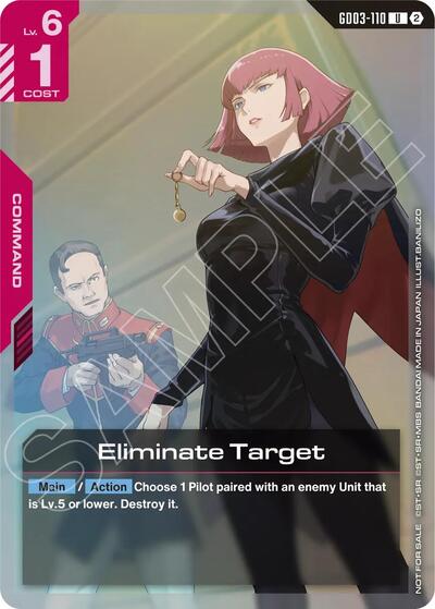 Eliminate Target (Store Tournament Participation Pack 05) - GD03-110 - UNCOMMON - Gundam Promotional Cards