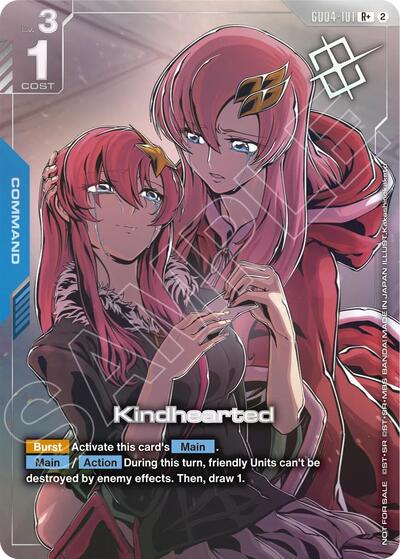 Kindhearted (Store Tournament Winner Pack 05) - GD04-101 - Full Art Rare - Gundam Promotional Cards