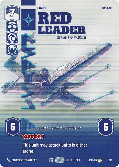 Red Leader - Strike the Reactor - 818 - Rare (Prestige) - Ashes of the Empire