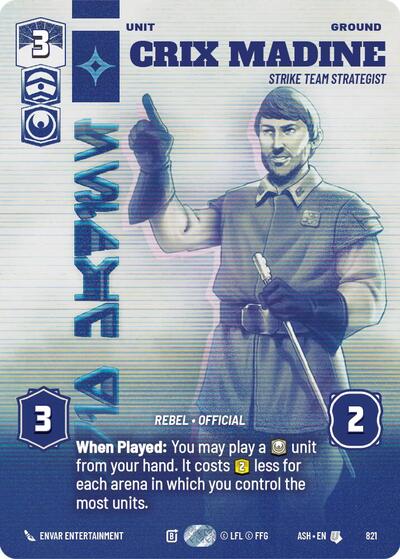 Crix Madine - Strike Team Strategist - 821 - Uncommon (Prestige) - Ashes of the Empire