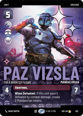 Paz Vizsla - For a Brighter Future - 832 - Rare (Prestige Foil) - Ashes of the Empire