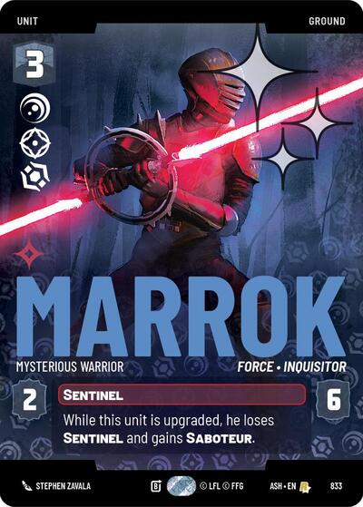 Marrok - Mysterious Warrior - 833 - Rare (Prestige Foil) - Ashes of the Empire