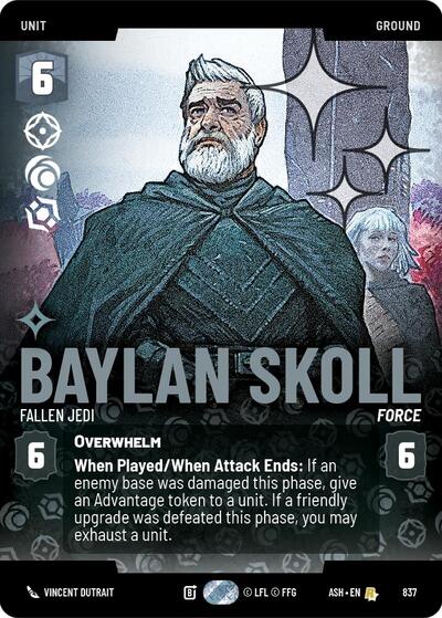 Baylan Skoll - Fallen Jedi - 837 - Rare (Prestige Foil) - Ashes of the Empire