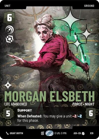 Morgan Elsbeth - Life Abandoned - 839 - Uncommon (Prestige Foil) - Ashes of the Empire