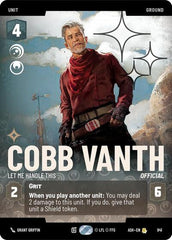 Cobb Vanth - Let Me Handle This - 841 - Rare (Prestige Foil) - Ashes of the Empire