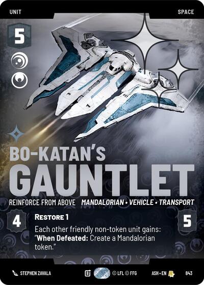 Bo-Katan's Gauntlet - Reinforce from Above - 843 - Rare (Prestige Foil) - Ashes of the Empire
