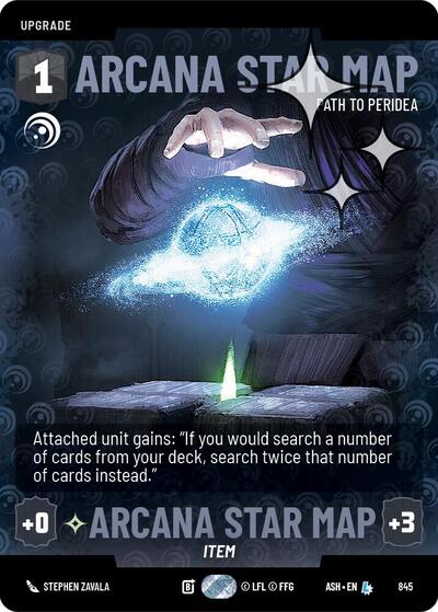 Arcana Star Map - Path to Peridea - 845 - Legendary (Prestige Foil) - Ashes of the Empire