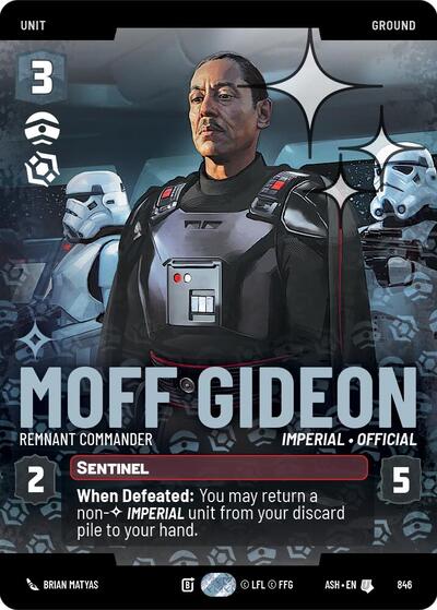 Moff Gideon - Remnant Commander - 846 - Uncommon (Prestige Foil) - Ashes of the Empire