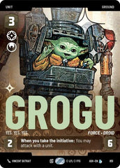 Grogu - Yes. Yes. Yes. - 851 - Legendary (Prestige Foil) - Ashes of the Empire