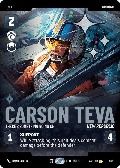 Carson Teva - There's Something Going On - 856 - Rare (Prestige Foil) - Ashes of the Empire