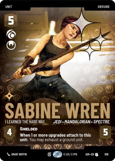 Sabine Wren - I Learned the Hard Way - 858 - Uncommon (Prestige Foil) - Ashes of the Empire