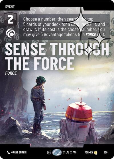 Sense Through the Force - 860 - Rare (Prestige Foil) - Ashes of the Empire