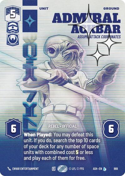 Admiral Ackbar - Assume Attack Coordinates - 869 - Legendary (Prestige Foil) - Ashes of the Empire