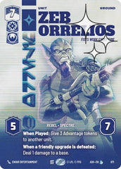 Zeb Orrelios - Fists Work Every Time - 871 - Legendary (Prestige Foil) - Ashes of the Empire