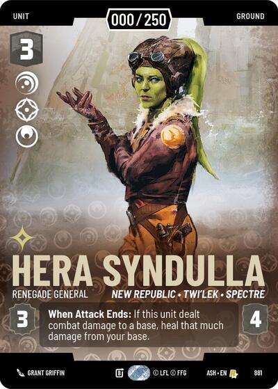 Hera Syndulla - Renegade General (Serialized) - 881 - Rare - Ashes of the Empire
