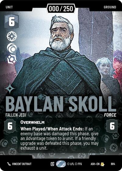 Baylan Skoll - Fallen Jedi (Serialized) - 884 - Rare - Ashes of the Empire