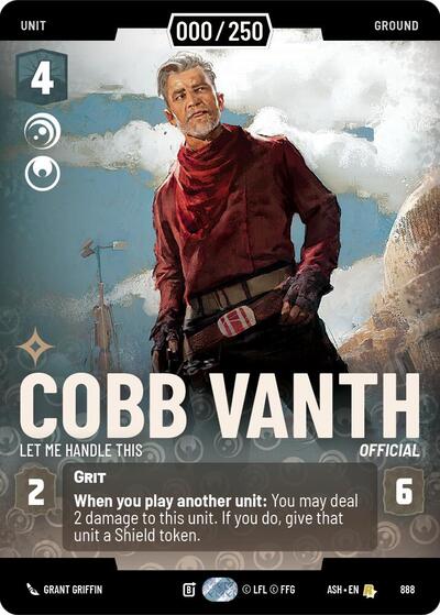 Cobb Vanth - Let Me Handle This (Serialized) - 888 - Rare - Ashes of the Empire