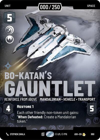 Bo-Katan's Gauntlet - Reinforce from Above (Serialized) - 890 - Rare - Ashes of the Empire