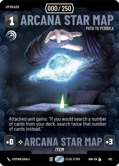 Arcana Star Map - Path to Peridea (Serialized) - 892 - Legendary - Ashes of the Empire