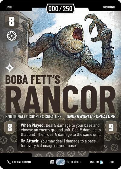 Boba Fett's Rancor - Emotionally Complex Creature (Serialized) - 900 - Legendary - Ashes of the Empire