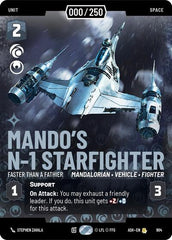 Mando's N-1 Starfighter - Faster than a Fathier (Serialized) - 904 - Rare - Ashes of the Empire