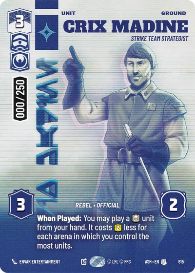 Crix Madine - Strike Team Strategist (Serialized) - 915 - Uncommon - Ashes of the Empire