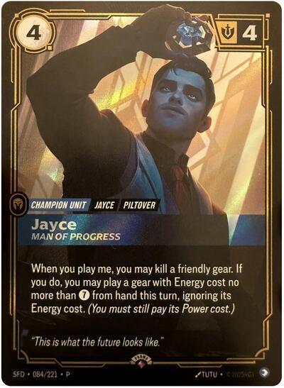 Jayce, Man of Progress - 084/221 - Promo - Riftbound Organized Play Promotional Cards