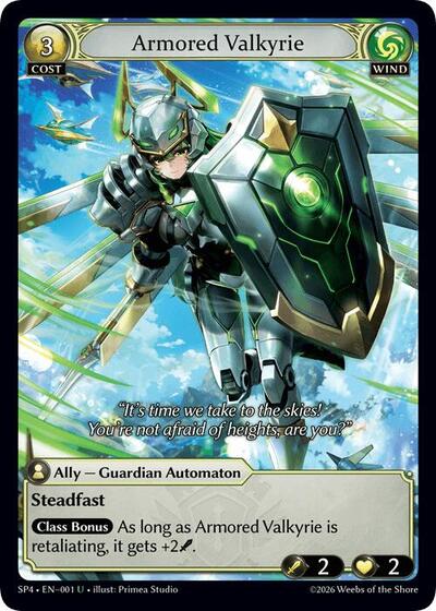 Armored Valkyrie (Curio Foil) - 001 - Uncommon - Supporter Pack 4