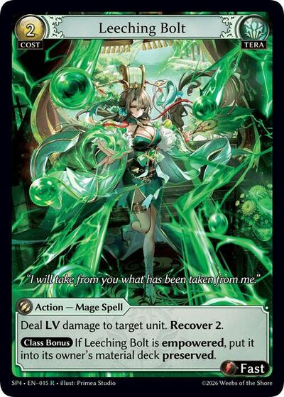 Leeching Bolt (Curio Foil) - 015 - Rare - Supporter Pack 4