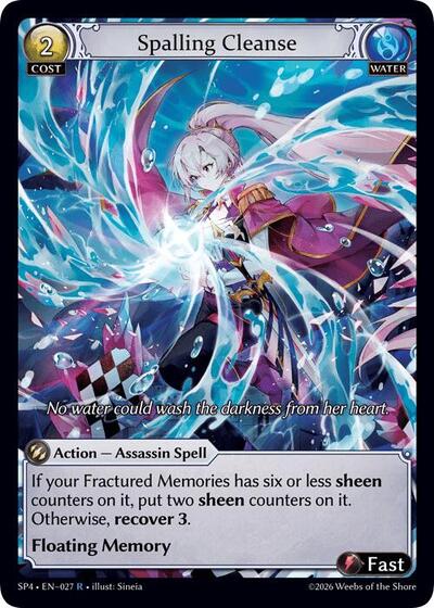 Spalling Cleanse (Curio Foil) - 027 - Rare - Supporter Pack 4