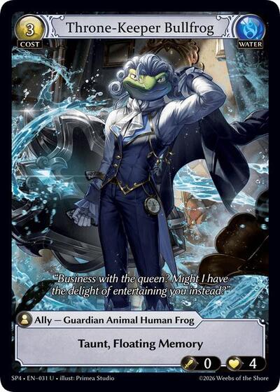 Throne-Keeper Bullfrog (Curio Foil) - 031 - Uncommon - Supporter Pack 4