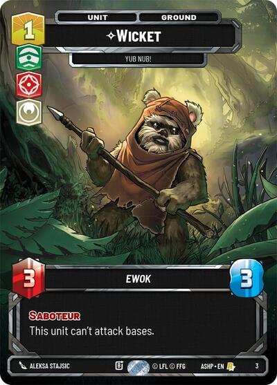 Wicket - Yub Nub! - 3 - Rare - Ashes of the Empire - Weekly Play Promos