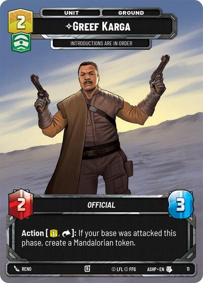 Greef Karga - 11 - Uncommon - Ashes of the Empire - Weekly Play Promos