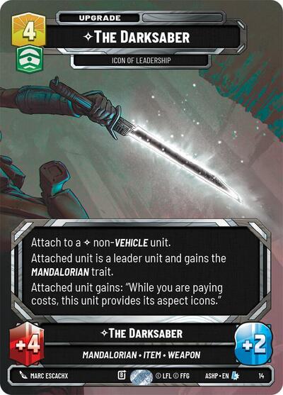 The Darksaber - Icon of Leadership - 14 - Legendary - Ashes of the Empire - Weekly Play Promos